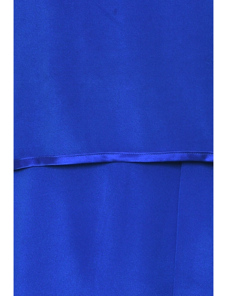 Silk Blue Dress - M