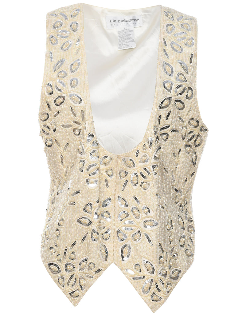 Silk Liz Claiborne Waistcoat - L