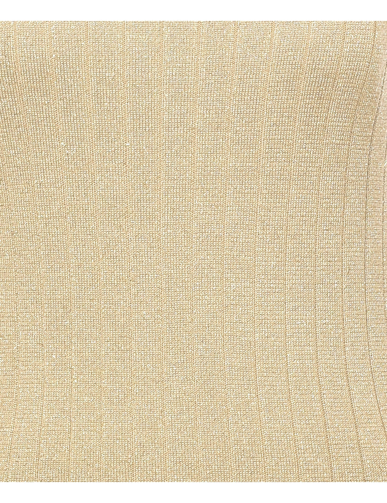 Silk Lurex Thread Pattern Vest - S