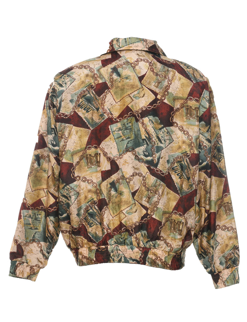 Silk Multi-colour Jacket - M