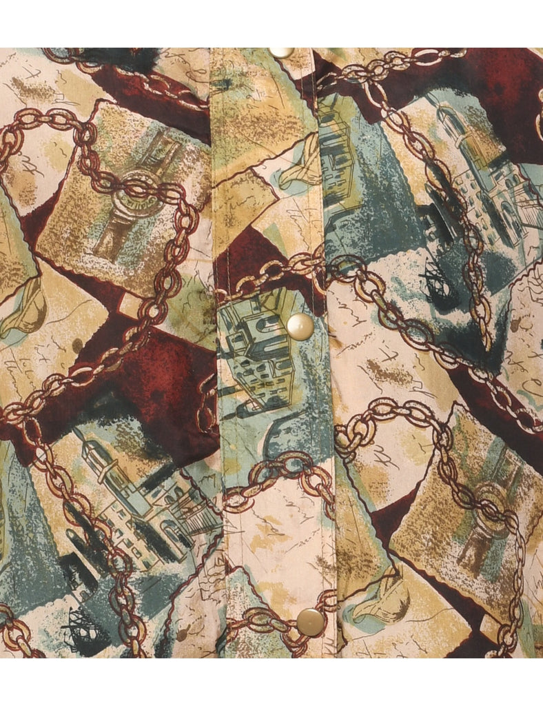 Silk Multi-colour Jacket - M