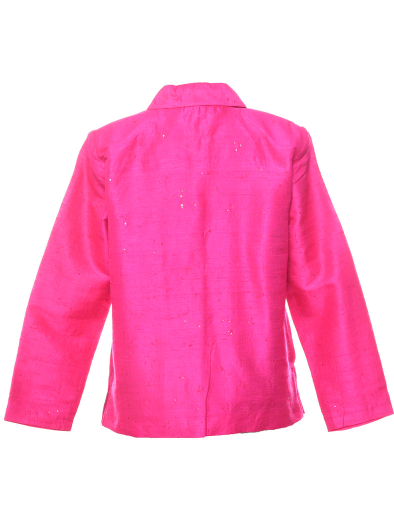 Silk Pink Evening Jacket - S