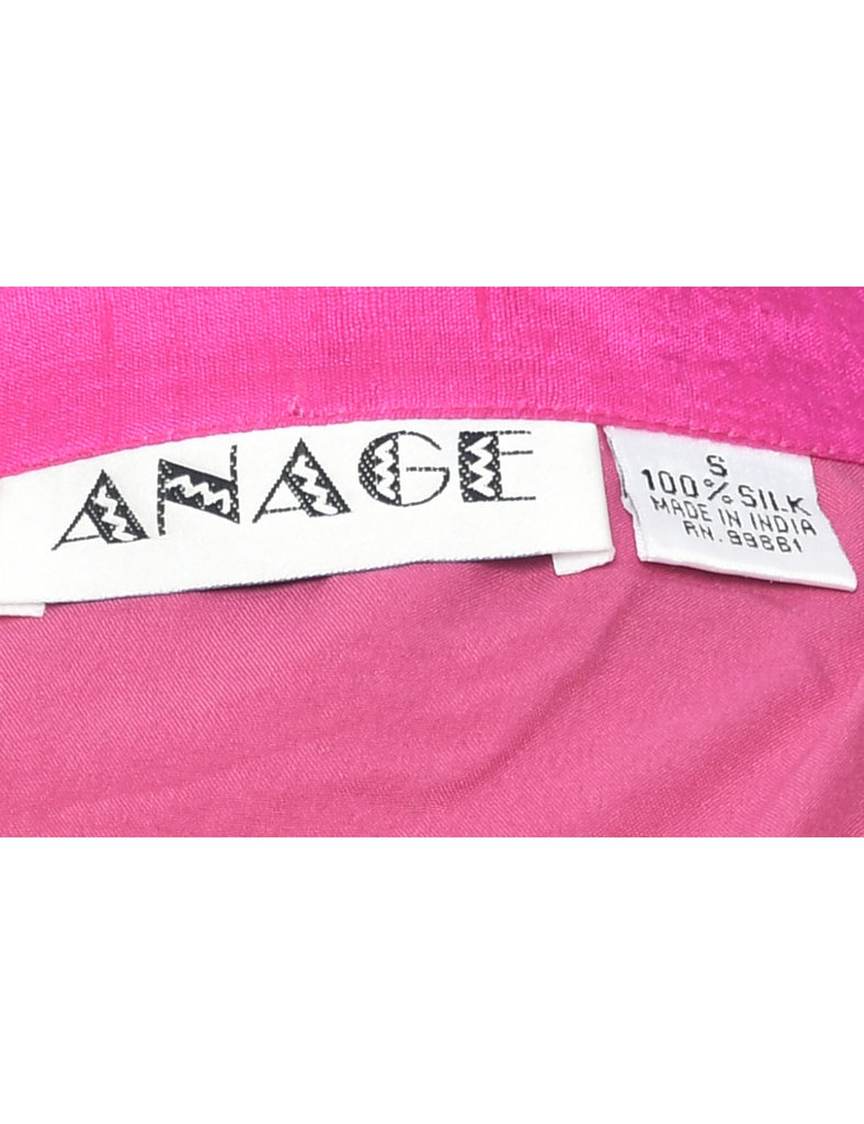 Silk Pink Evening Jacket - S