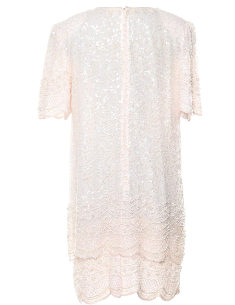 Silk Sequined Dress - XL