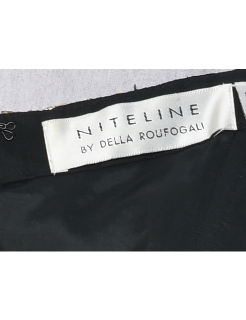 Silk Sequined Party Dress - XS