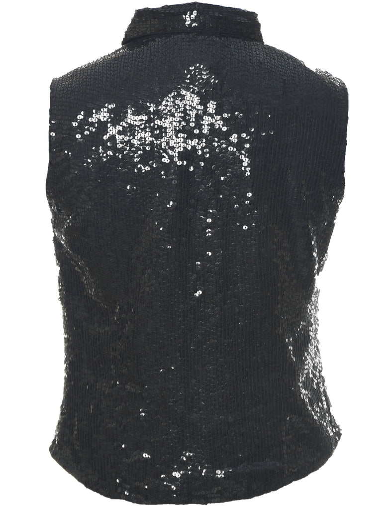Silk Sequined Waistcoat - S