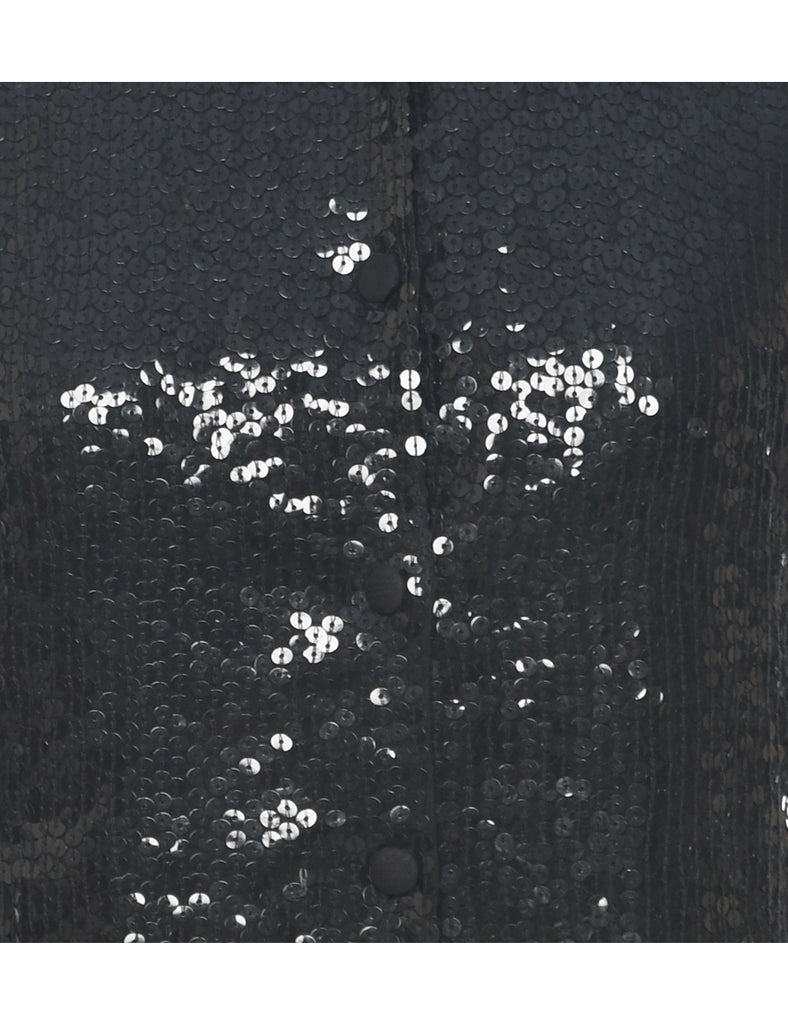 Silk Sequined Waistcoat - S