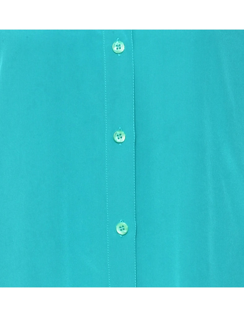 Silk Shirt Dress - M