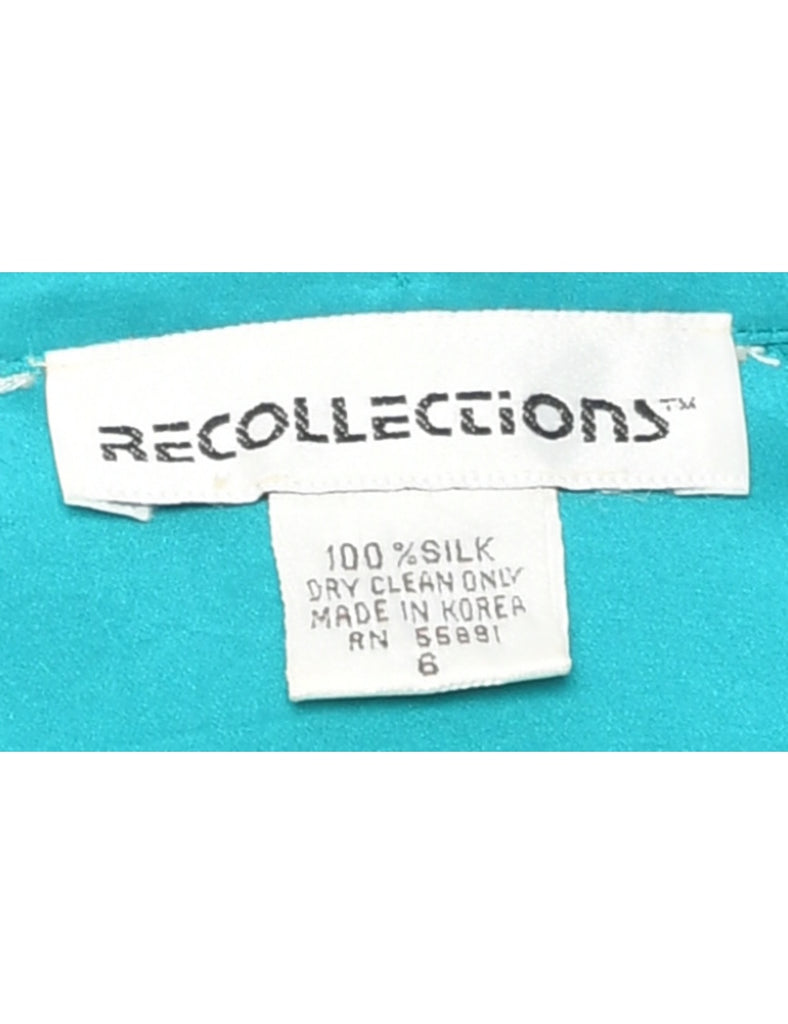 Silk Shirt Dress - M