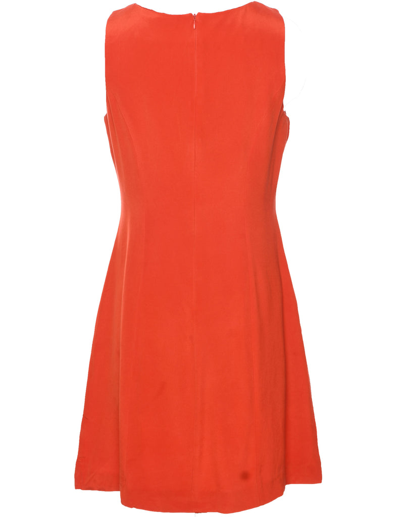 Silk Sleeveless Dress - M