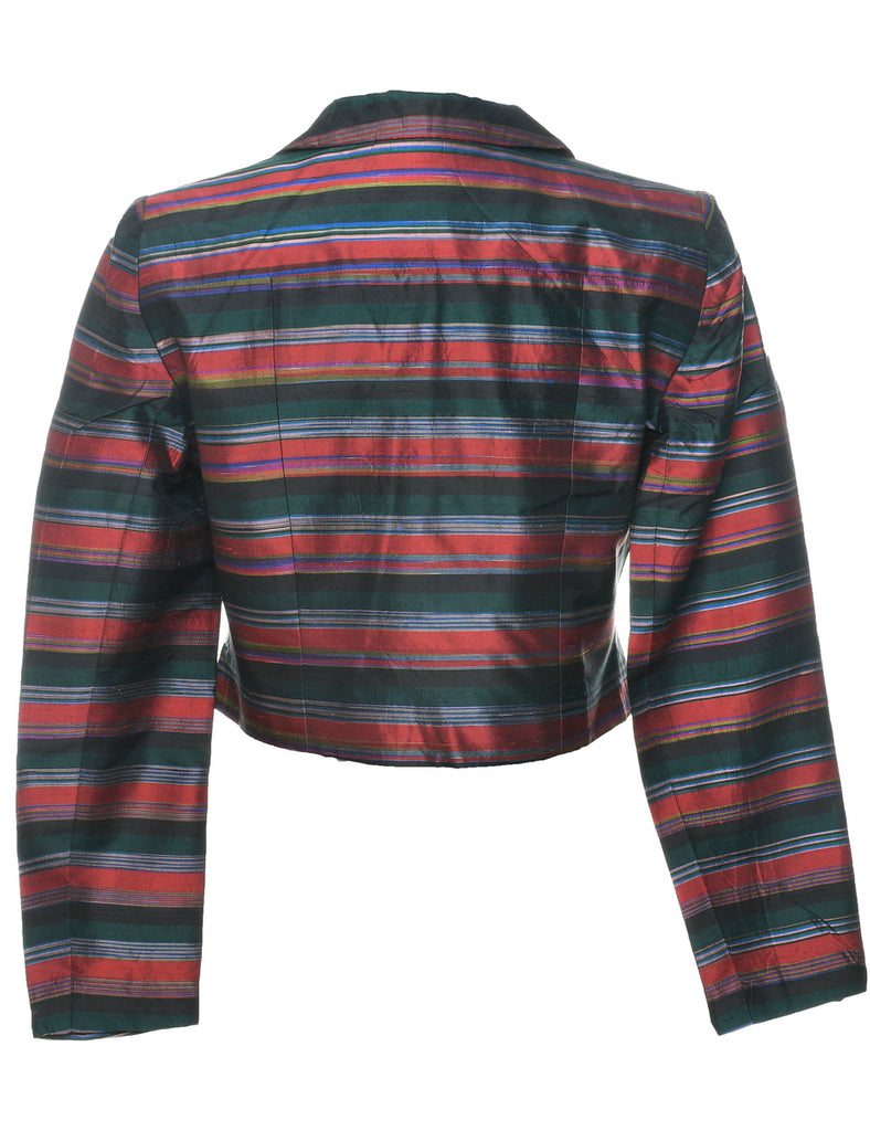 Silk Striped Evening Jacket - M