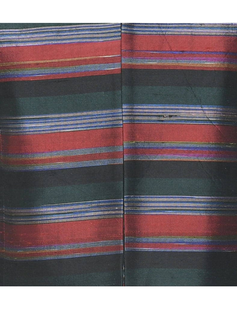 Silk Striped Evening Jacket - M