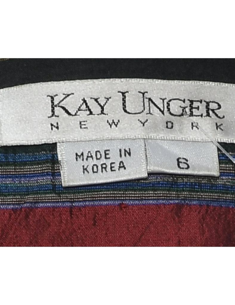 Silk Striped Evening Jacket - M