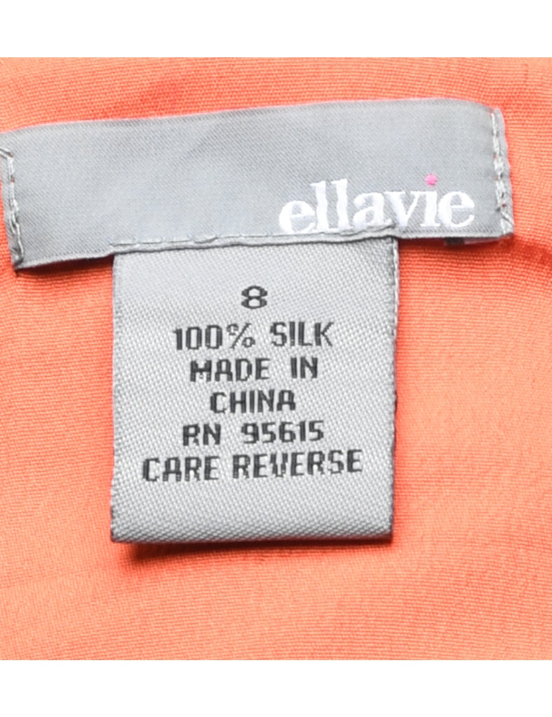 Silk Tie Dyed Maxi Skirt - L