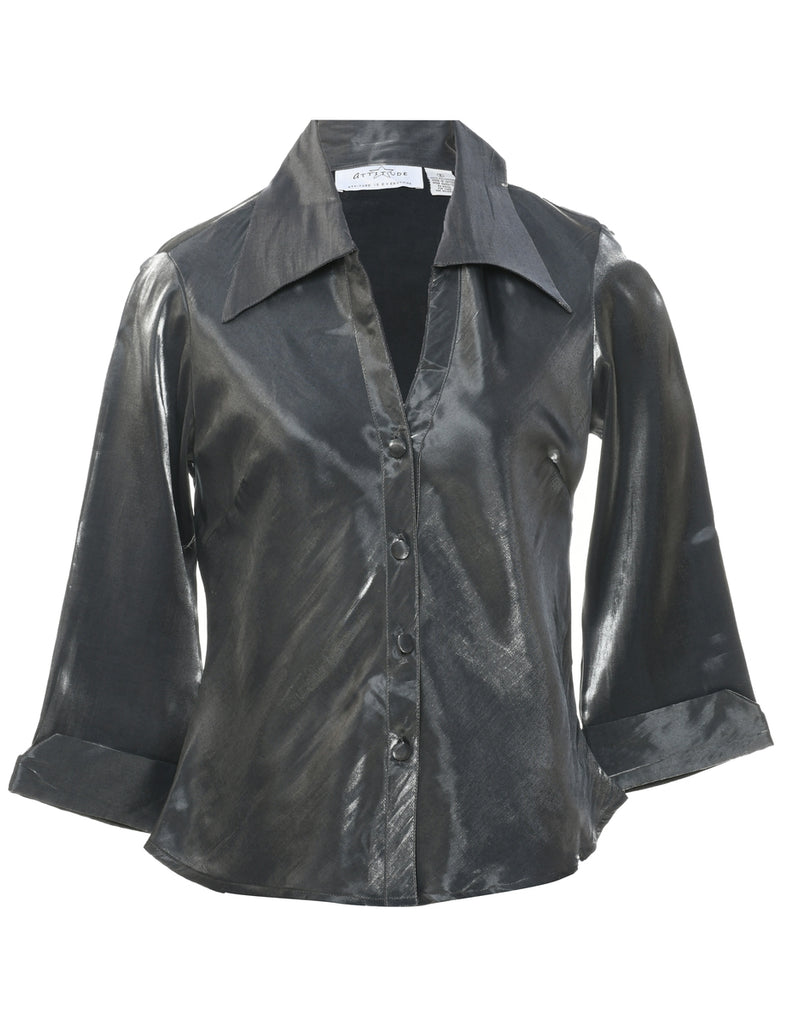 Silver Evening Blouse - S