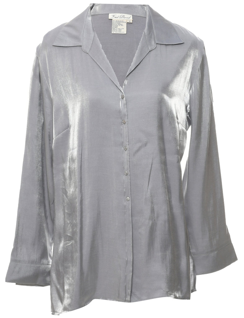 Silver Evening Blouse - L