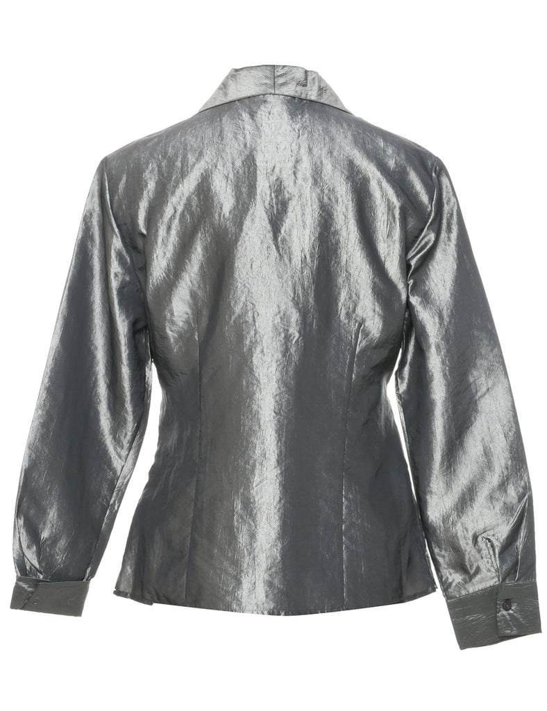 Silver Evening Blouse - L