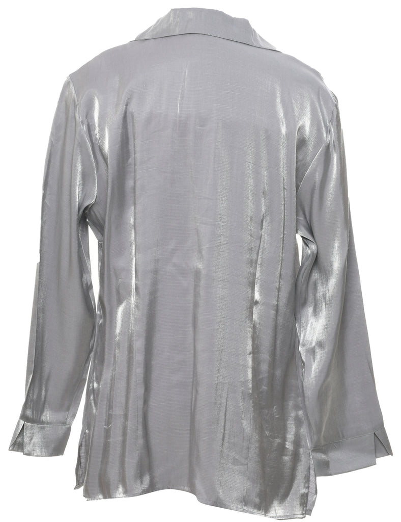 Silver Evening Blouse - L