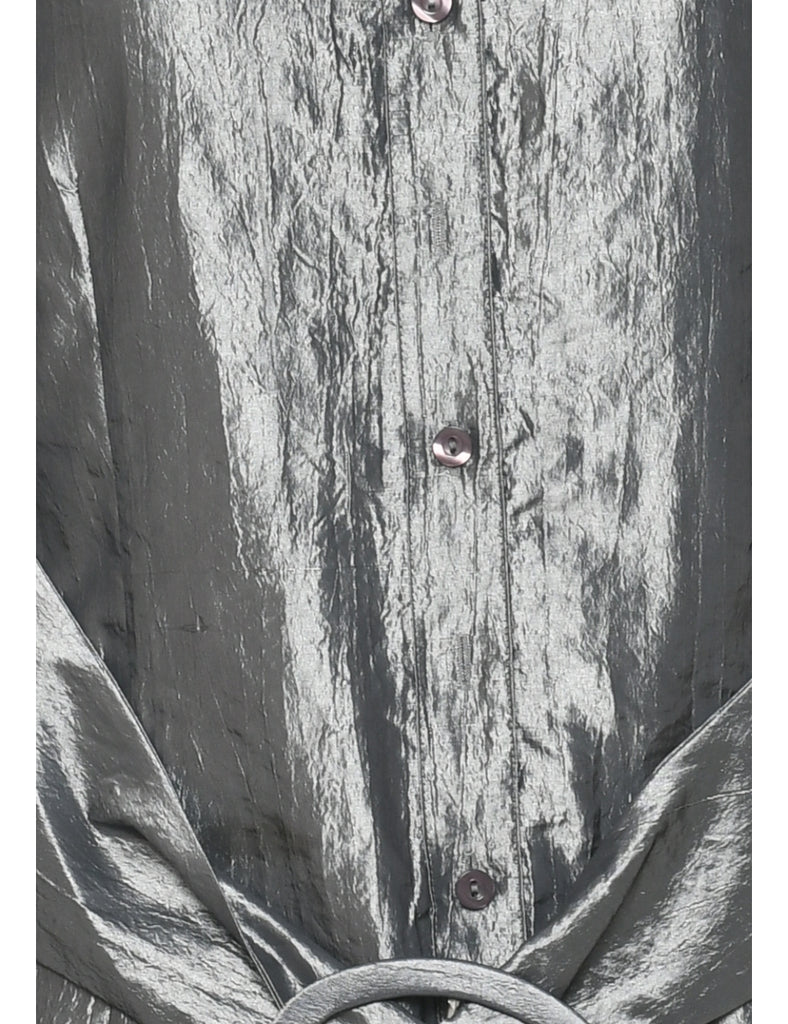 Silver Evening Blouse - L