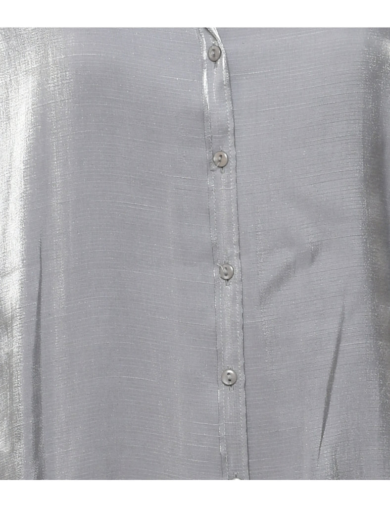 Silver Evening Blouse - L