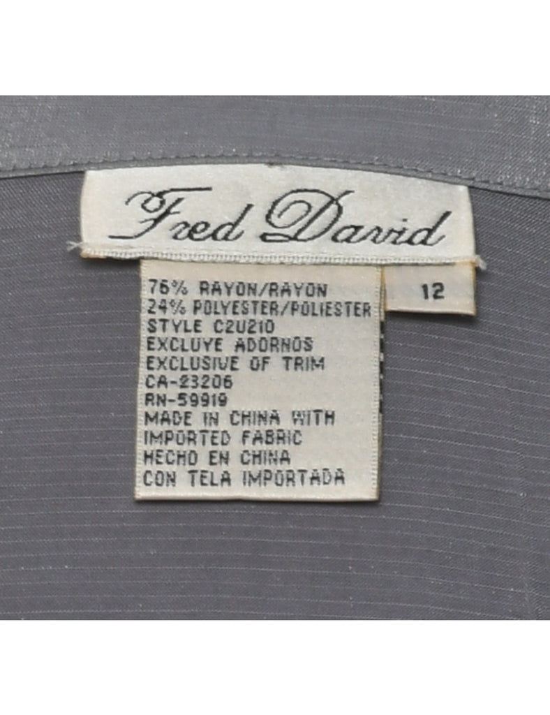 Silver Evening Blouse - L