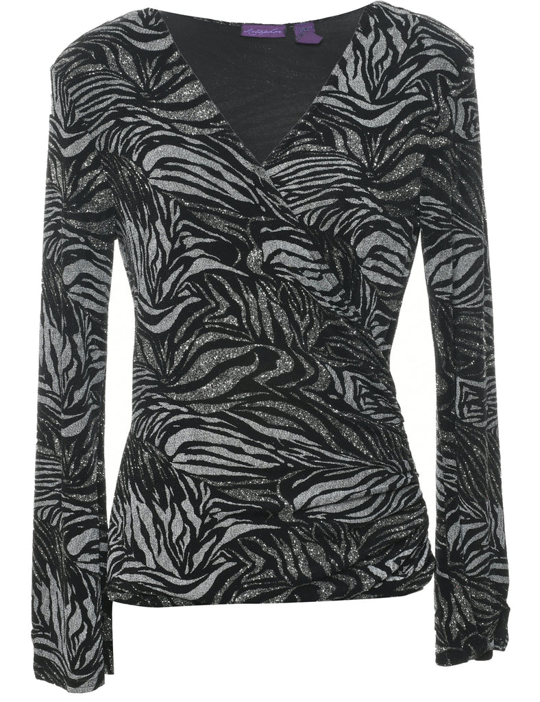 Silver Evening Top - M