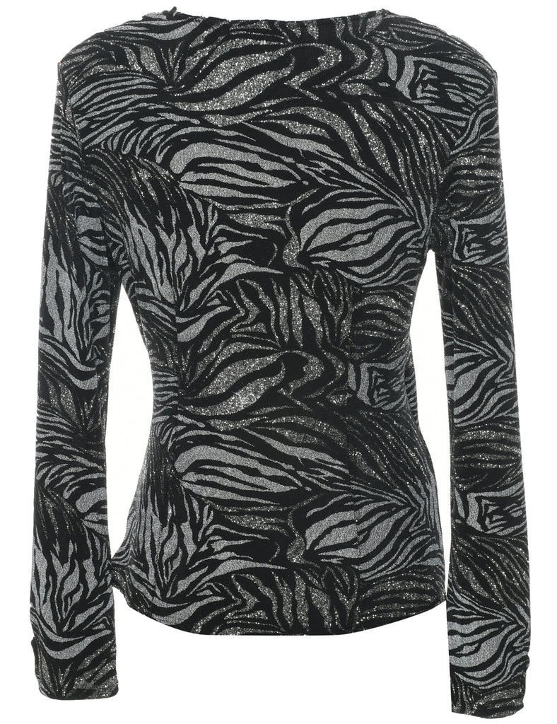 Silver Evening Top - M