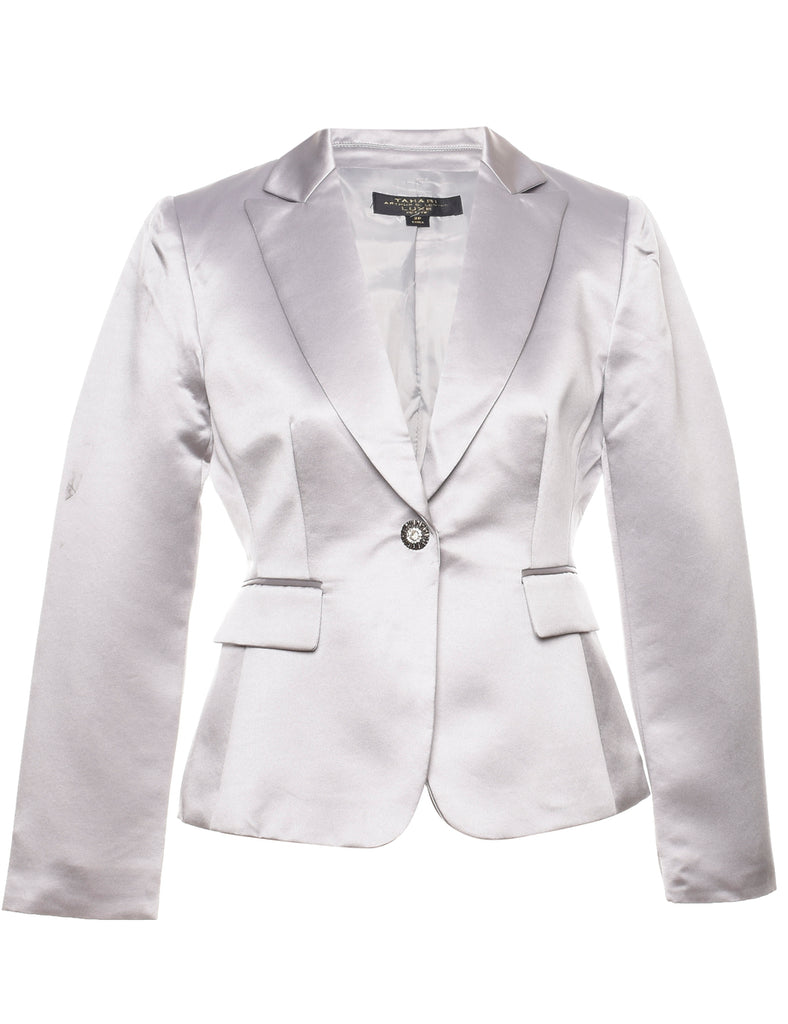 Silver Metallic Evening Jacket - S