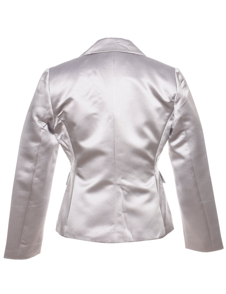 Silver Metallic Evening Jacket - S