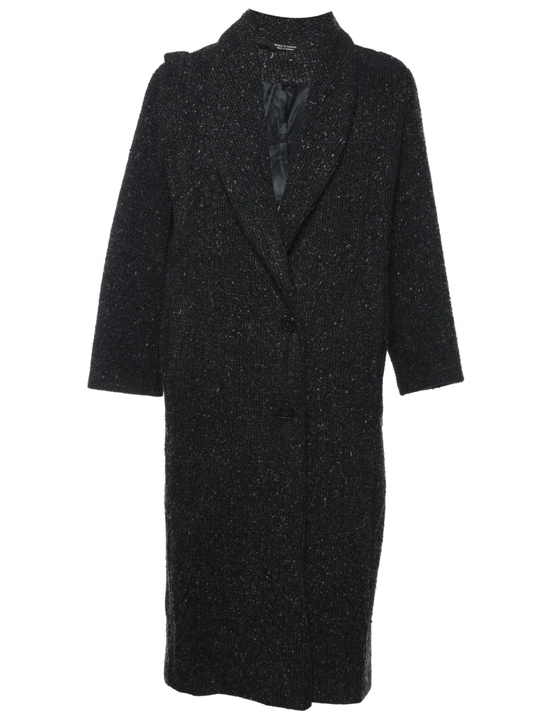 Single Breasted Wool Coat - L