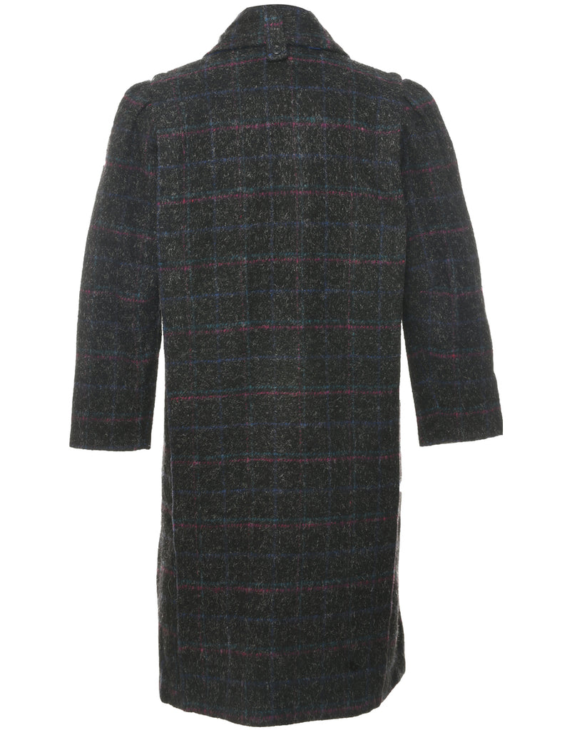 Single Breasted Wool Coat - M