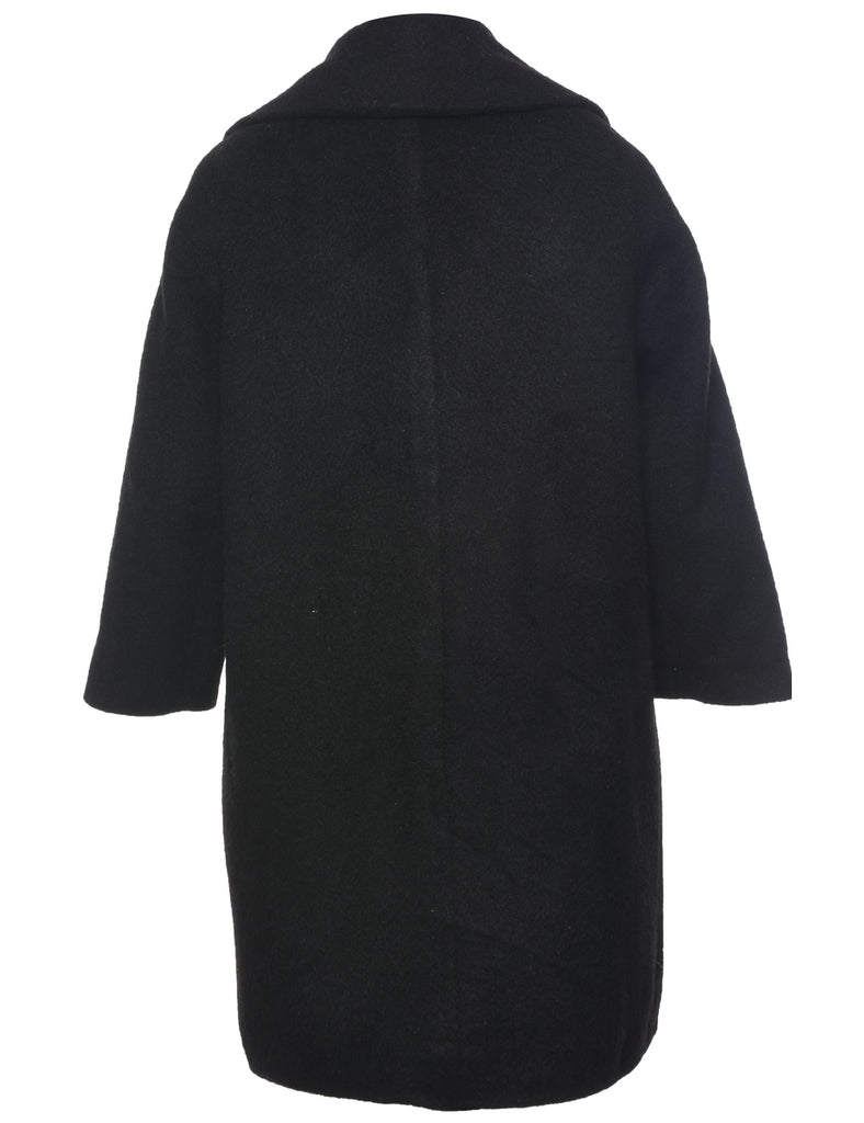 Single Breasted Wool Coat - M