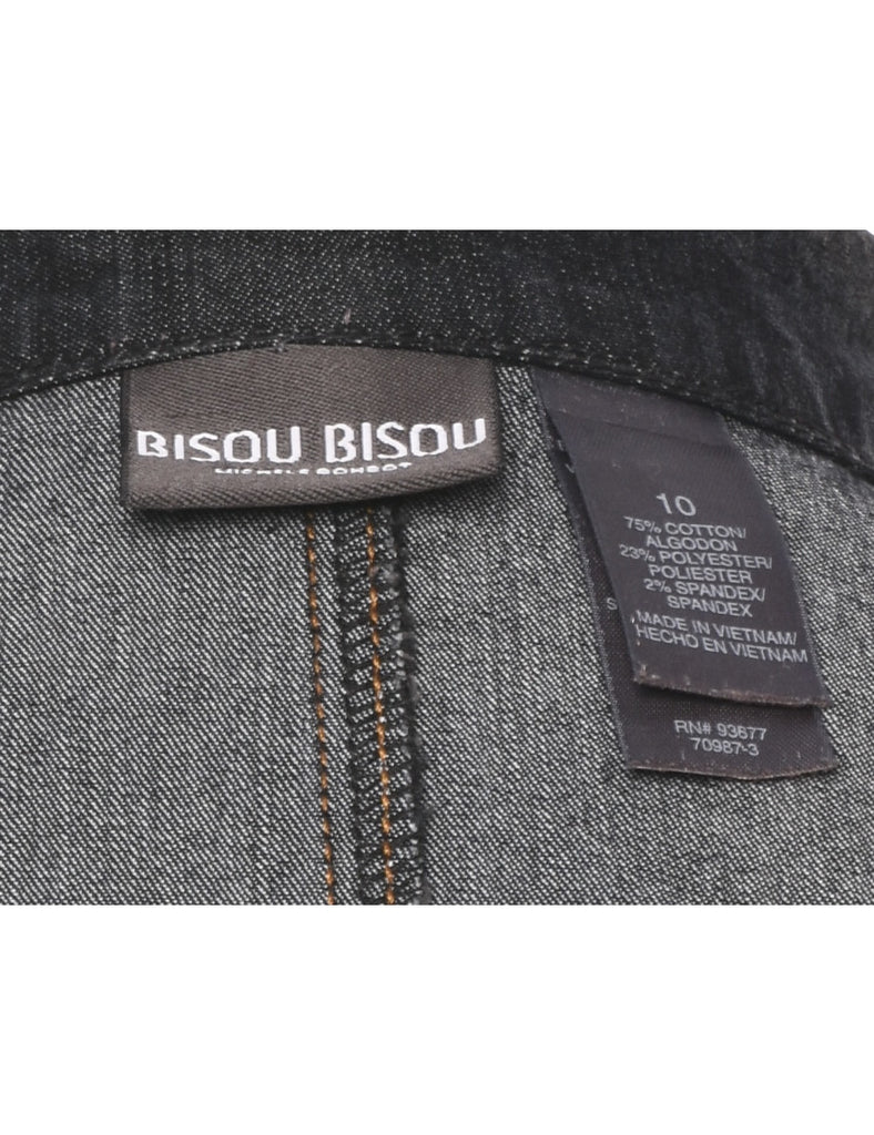Single Breasted Y2K Indigo Denim Jacket - M