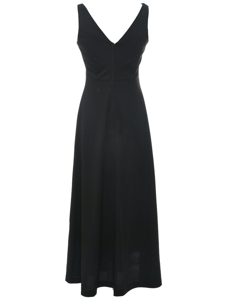 Sleeveless Black Maxi Dress - S