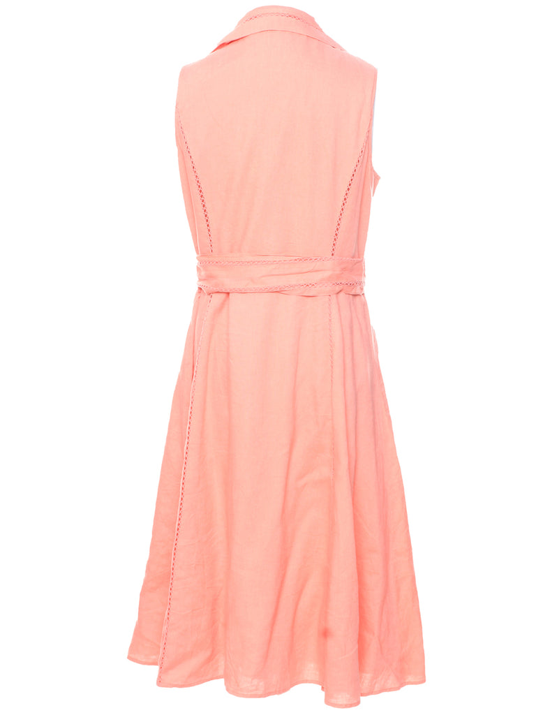 Sleeveless Coral Dress - M