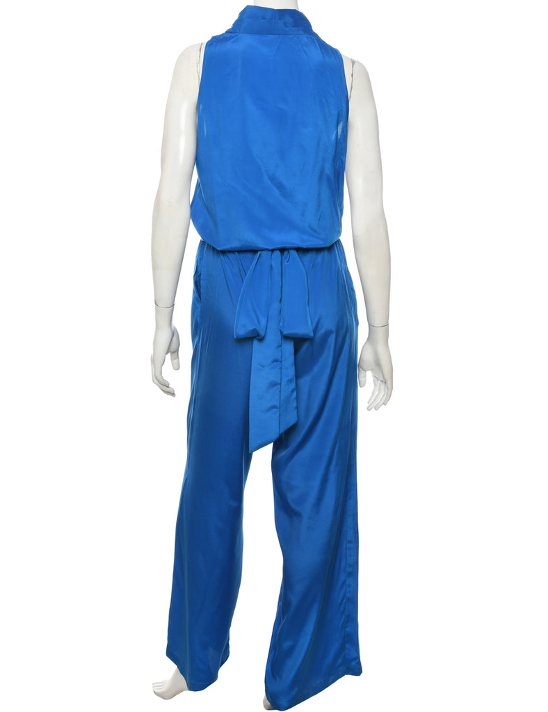 Sleeveless Cross Over Front Jumpsuit - M