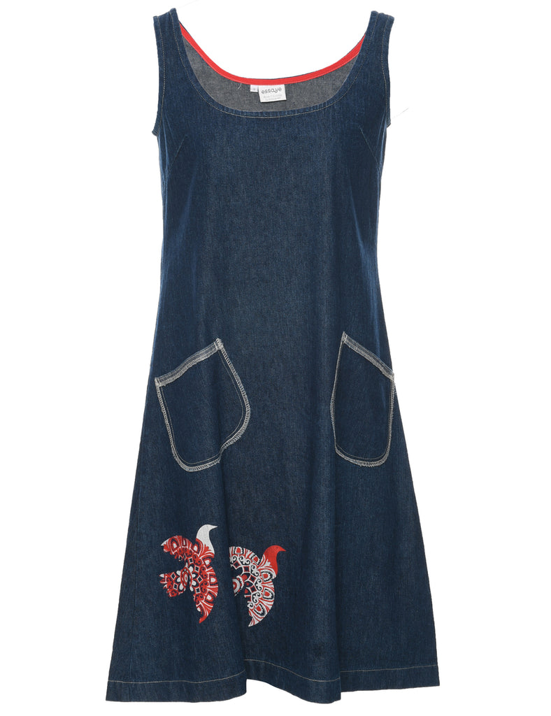 Sleeveless Denim Dress - S