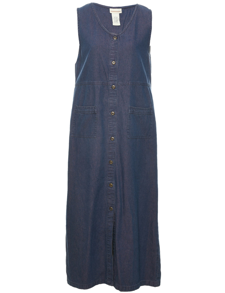 Sleeveless Denim Dress - L