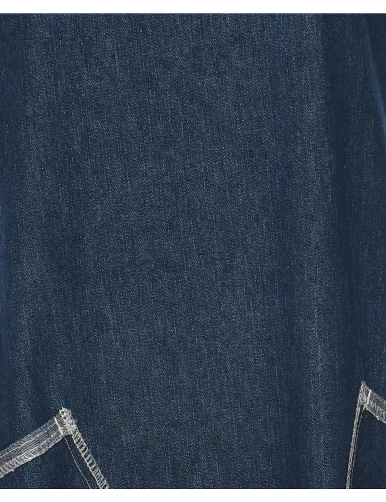 Sleeveless Denim Dress - S