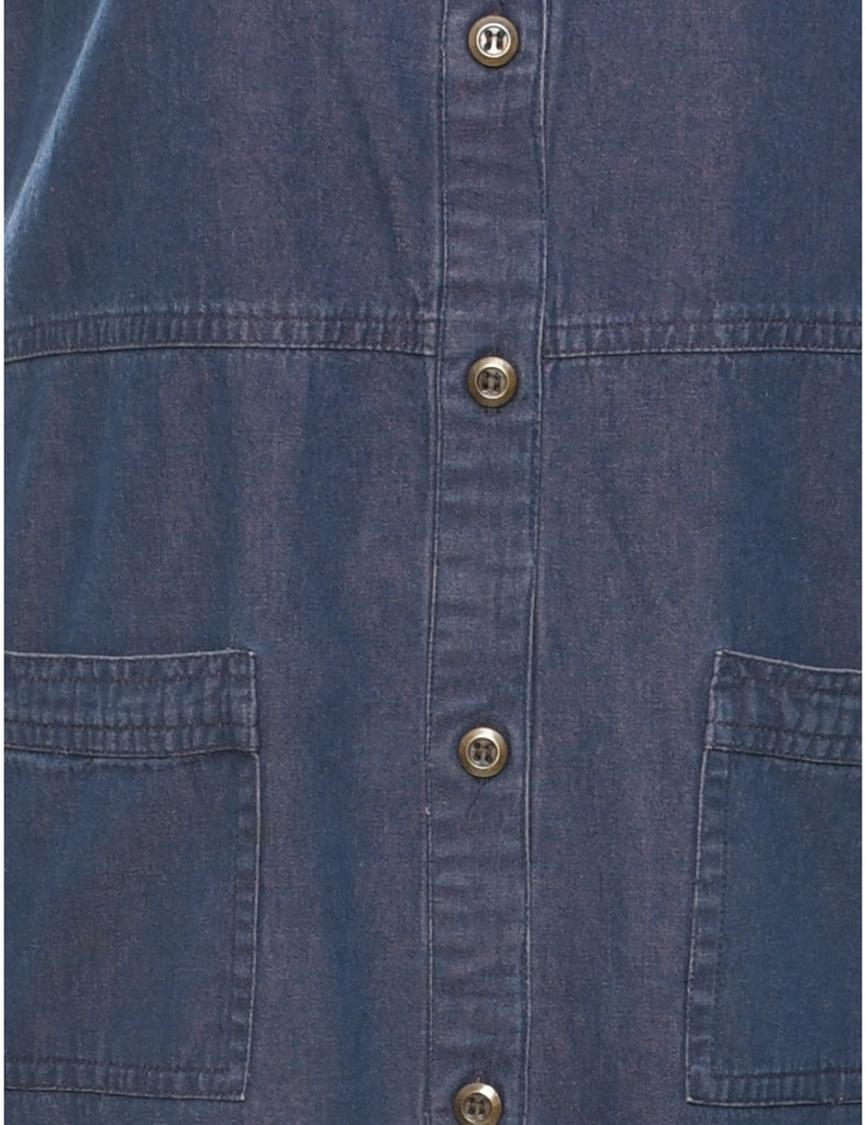 Sleeveless Denim Dress - L