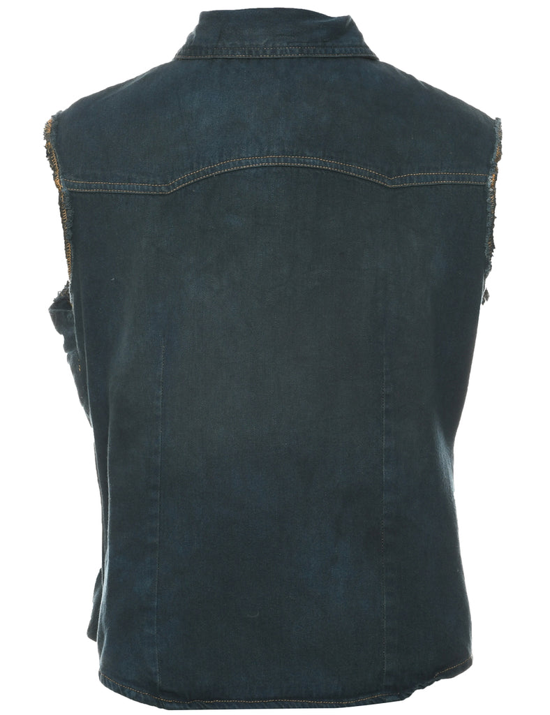 Sleeveless Denim Shirt - M