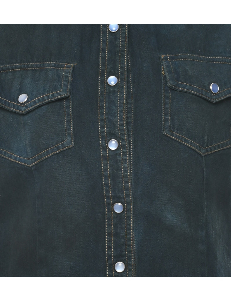 Sleeveless Denim Shirt - M