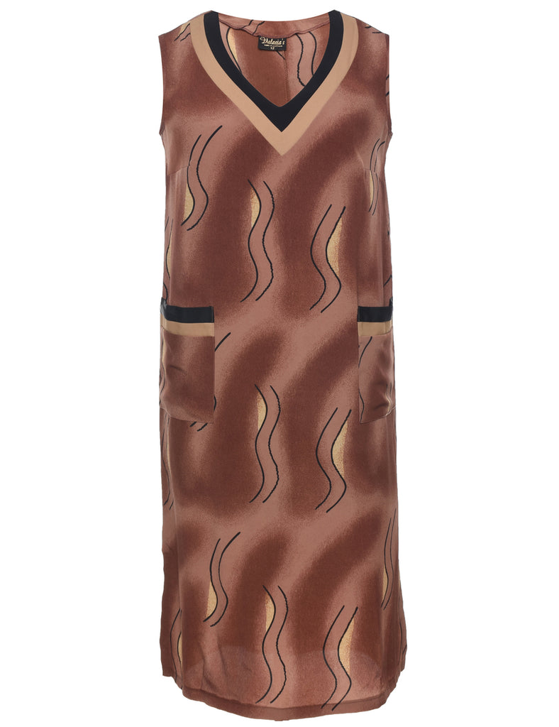 Sleeveless Shift Dress - L