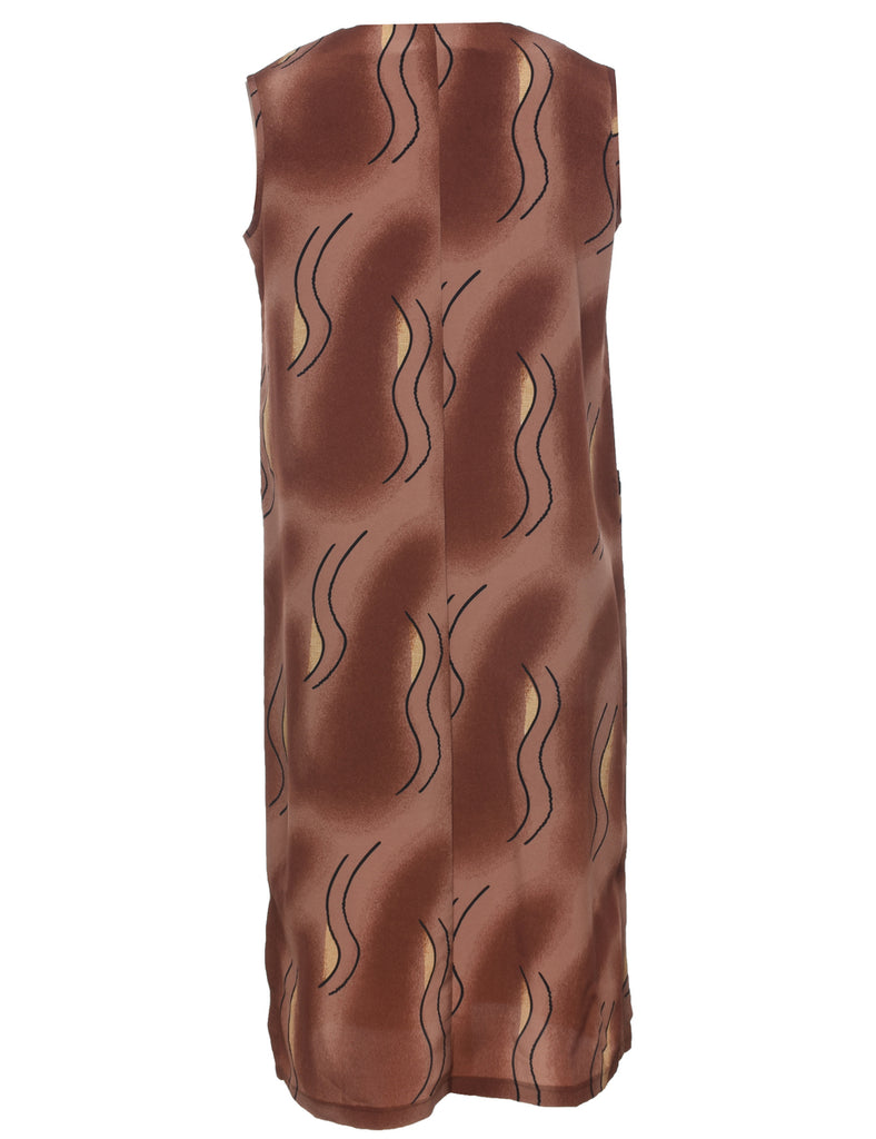 Sleeveless Shift Dress - L