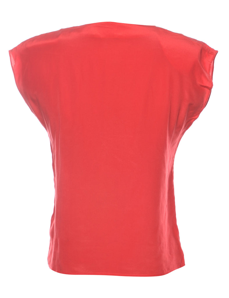 Sleeveless Silk Top - S