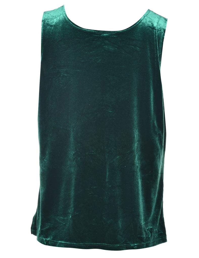 Sleeveless Velour Evening Top - M