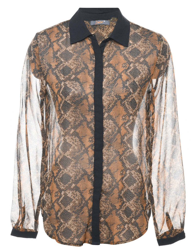 Snakeskin Parttern Shirt - S