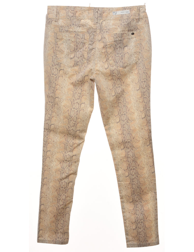 Snakeskin Pattern Trousers - W32 L30