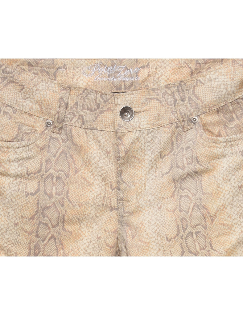 Snakeskin Pattern Trousers - W32 L30