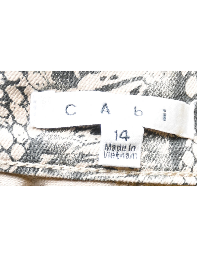 Snakeskin Print Tapered Jeans - W36 L31